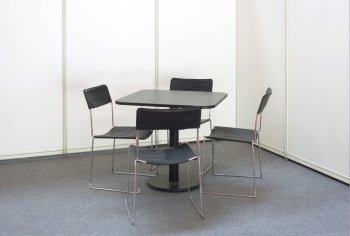 Simple Desk and Four Chairs