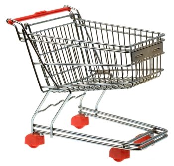 Shopping Trolley Isolated on White Background