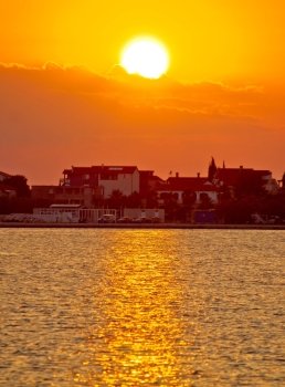 Bibinje village in Dalmatia golden sunset, Croatia