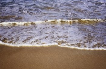 perfect soft waves on the sand at bondi beach