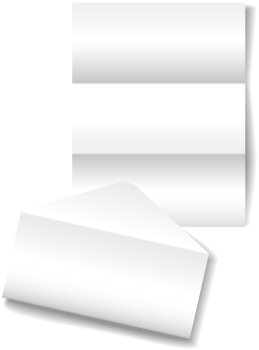 Open folded letter envelope as a stationery paper background
