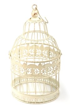 An image of birdcage on white background