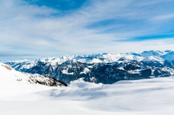 Alps mountain landscape. Winter landscape
