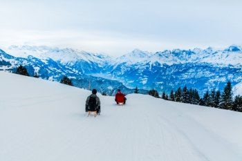 Winter in the swiss alps
