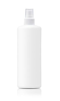 Spray Medicine Antiseptic Plastic Bottle on white background (with clipping work path). Spray can 