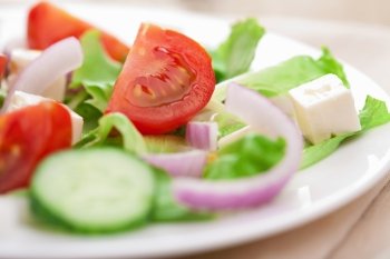 closeup of fresh salad