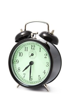alarm clock isolated over white