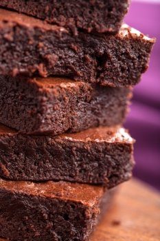 closeup of brownies 