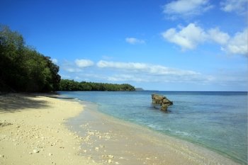 Rocks in the water on tropical island Efate, Vanuatu
