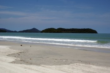 On the empty beach, Langkawi island, Malaysia          