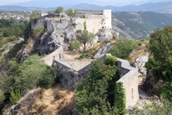 Old fortress on the rock in Knin, Croatia