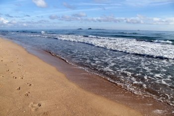 Footsteps on the Nilaveli beach, Sri Lanka