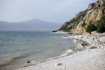 Bay of Egirdir lake, Turkey