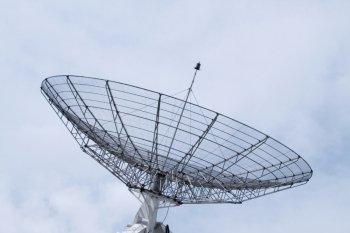 Communication radar on a cloudy sky. Communication radar