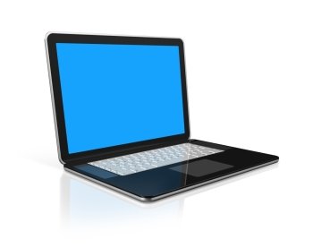 3D black laptop computer isolated on white with 2 clipping path : one for global scene and one for the screen
. black Laptop computer isolated on white