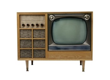 Retro wooden TV 