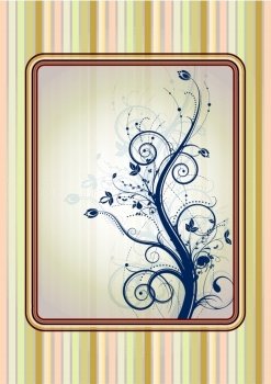 Pastel colored floral frame, eps10 vector illustration