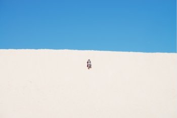 Tall sand dunes in Little Sahara, Kangaroo Island, South Australia