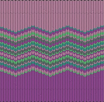 vector knitted background with zigzag pattern