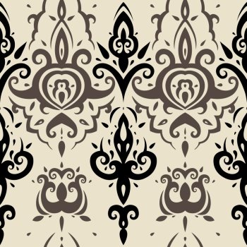 Seamless wallpaper pattern. Elegant Hand Drawn vector pattern.