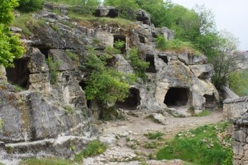 fortress town Chufut-kale, Bakhchisaray, Crimea, Ukraine VI-XVIII centuries
