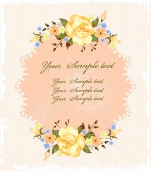 vintage design with roses