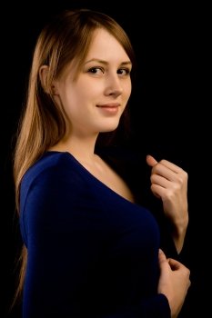 Portrait of the young attractive woman