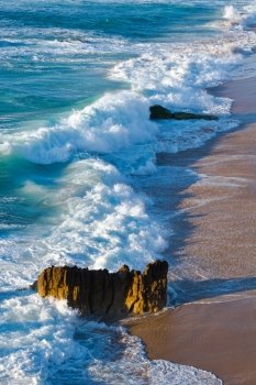 Rocky Coast of Atlantic Ocean in Portugal