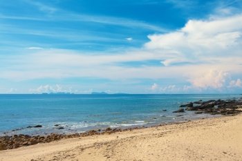 sunny beach with rocks, Andaman Sea, Thailand