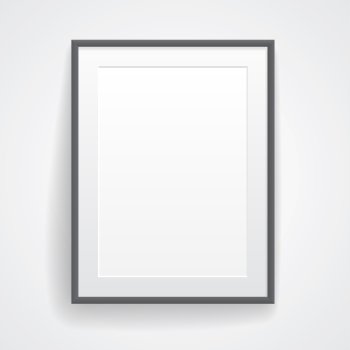 Blank paper poster with frame. Vector eps-10.
