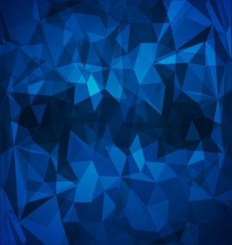 Abstract dark blue polygonal background with overlay light effect for mobile and web design .

