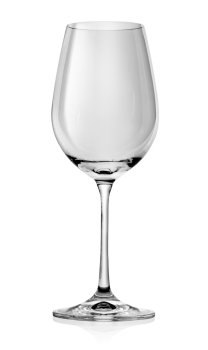 Empty wineglass isolated on a white background
