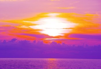 Fantastic sunset over the sea      
