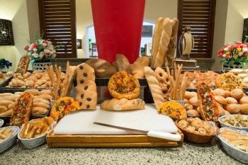 Bakery product assortment with bread