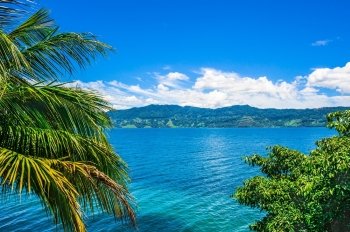 View of Lake Toba in Sumatra, Indonesia, Southeast Asia. It is the largest and deepest volcanic crater lake in the world.
