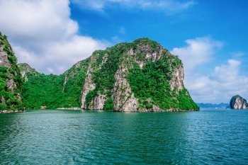 Sea and mountain islands in Halong Bay, Vietnam, Southeast Asia