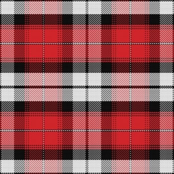 vector seamless pattern Scottish tartan, black, white, red