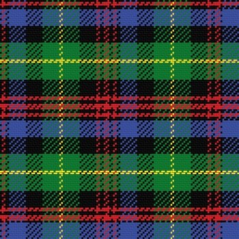 vector seamless pattern Scottish tartan Black Watch, black, red,green, yellow, blue