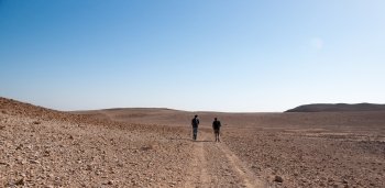 Sport and health for hiking in judean desert in Israel