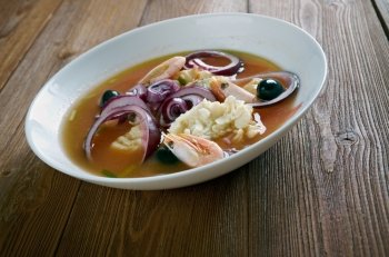  encebollado fish soup from Ecuador