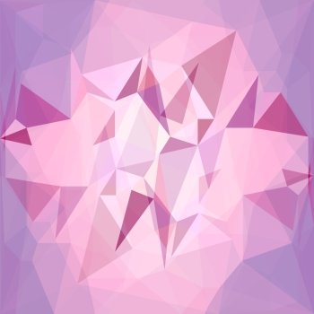 Crystal Pink  Background. Polygonal Pink Mosaic Pattern.. Pink  Background