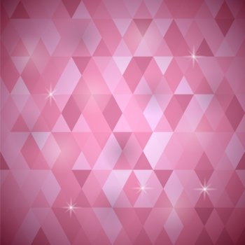 Pink Geometric Retro Mosaic Pattern. Abstract Pink Background. Pink Geometric Retro Mosaic Pattern