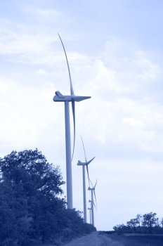 Alternative energy wind turbines.