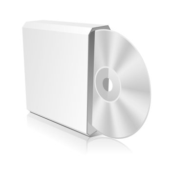 Software CD Box Blank Template. Vector Illustration (EPS 8.0)