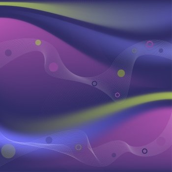 Abstract background - colorful waves and lines with dots on colored background