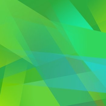 Abstract background with colorful green overlapping transparent layers