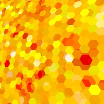Abstract background with yellow messy hex polygons