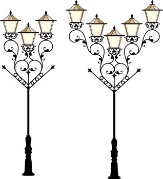 Wrought Iron Street Lamp