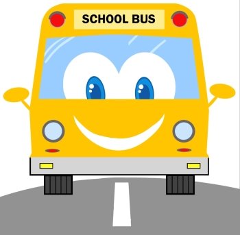 School Bus Cartoon Character