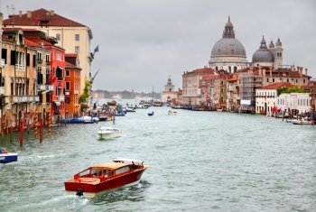 Vew of famous Grand Canal in Venice, Italy